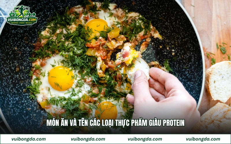 Món ăn và tên các loại thực phẩm giàu protein